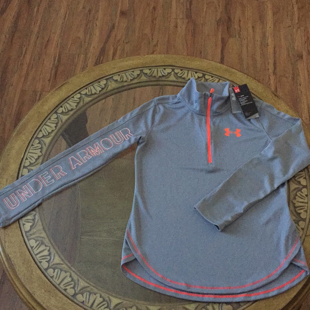 UNDER ARMOUR 1/2-ZIP (YXL) GIRLS TECH